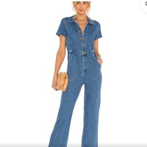 NWOT Show me your Mumu x revolve Emery denim jumpsuit